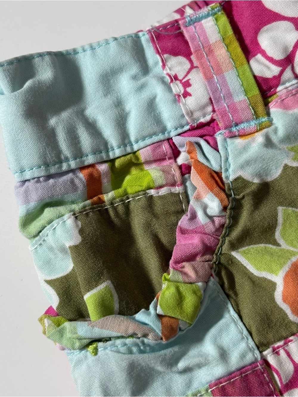 Gymboree Vintage Floral Reef Patchwork Ruffled Shorts Nostalgic 2T Y2K Coquettte - Picture 3 of 9
